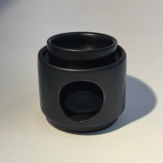 Black Two-Piece Ceramic Wax Burner